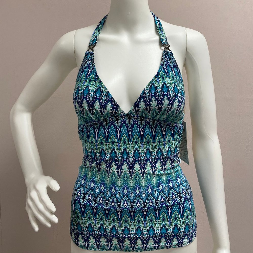Profile by Gottex Blue Tankini Swim Top